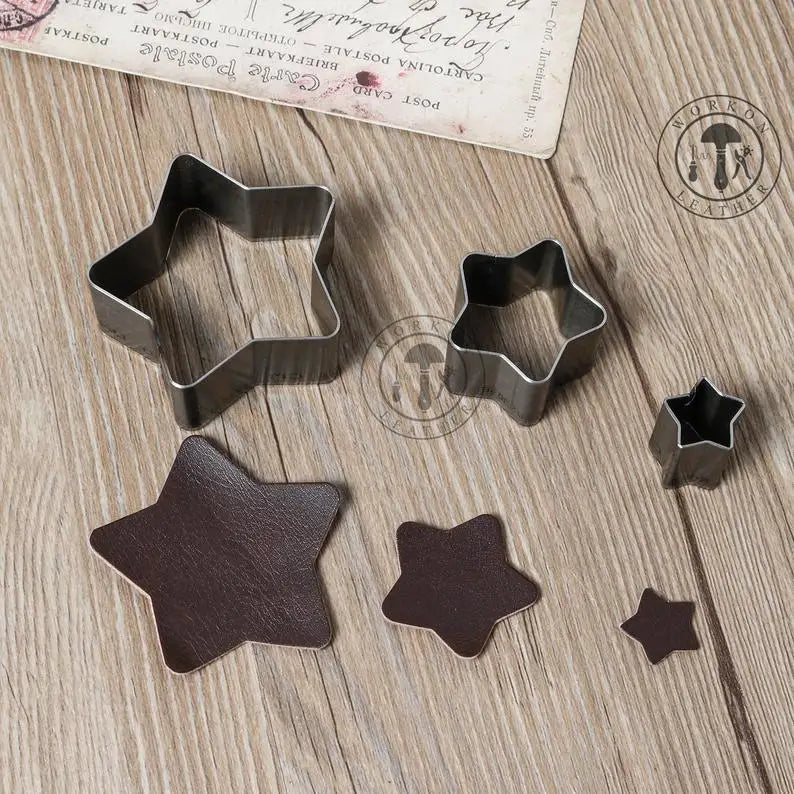 ZONESUN star shape earring leather paper cutting punching click steel rule die press tool cutter handmake handcraft diy
