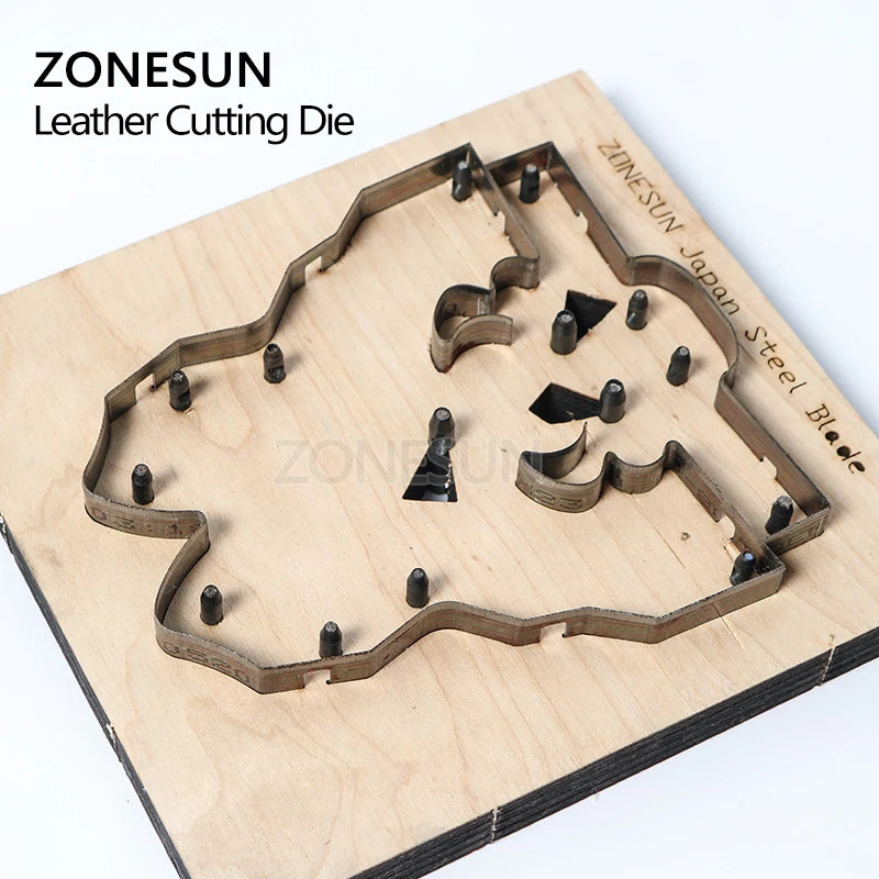 ZONESUN Japan Steel Blade Rule Die Clicker Dies Punch Tool Bull Cutting Mold Wood Templat  For Leather Die Cutting Machine
