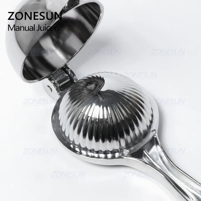 ZONESUN Mini Stainless Steel Citrus Fruits Squeezer Orange Lemon Pomegranate Hand Press Manual Juicer Lemon Pressing Machine