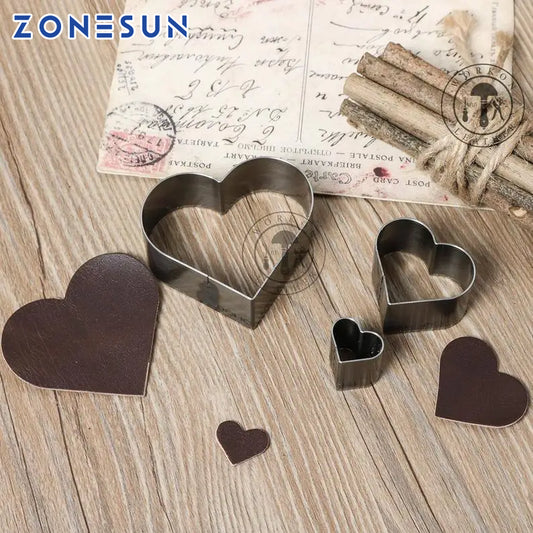 ZONESUN heart shape geometrical earring leather cutting punching click steel rule die press tool cutter handmake handcraft diy