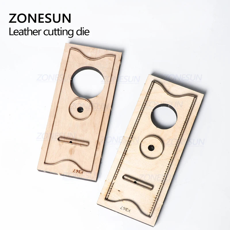 ZONESUN C2 Bank Credit Card Holder Custom Leather Cutting Die Handicraft Punching Tool DIY Paper Clicker Die Wooden Template