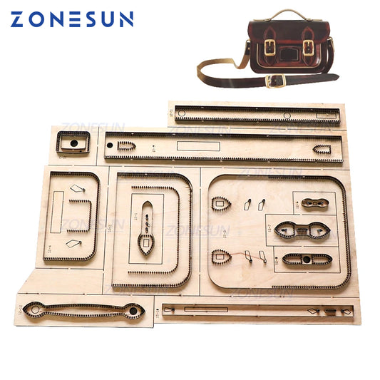 ZONESUN Shoulder Bag Leather Cutting Die Custom Cross-body bag Punching Tool Bag Steel Rule Die Small Wallet Cutter Die Cuts