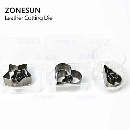 ZONESUN Full Steel Leather Cutting Die Steel Rule Die Heart Star Teardrop Mold Punching Clicker Die For Cutting Out Leather PVC