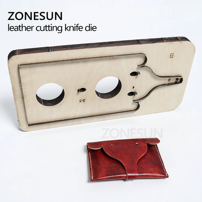 ZONESUN Customized leather cutting die handicraft tool coin purse punch PVC/EVA sheet cutter mold DIY paper laser knife die