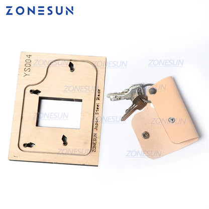 ZONESUN S004 Custom Leather Key Chain Die Cuts For Handmade Key Cover Key Fob Hang Decoration Cutting Clicker Die Steel Rule Die