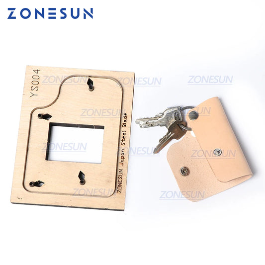 ZONESUN S004 Custom Leather Key Chain Die Cuts For Handmade Key Cover Key Fob Hang Decoration Cutting Clicker Die Steel Rule Die