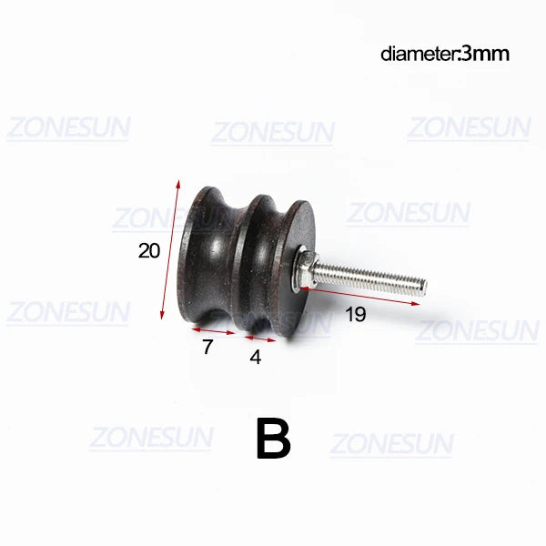 ZONESUN PJ-MT1 Leather Polish Tool Leather Burnishing Machine Ebony Wood Edge Polishing Slicker Leather Tip Side Border Polisher