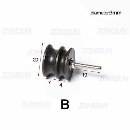 ZONESUN PJ-MT1 Leather Polish Tool Leather Burnishing Machine Ebony Wood Edge Polishing Slicker Leather Tip Side Border Polisher