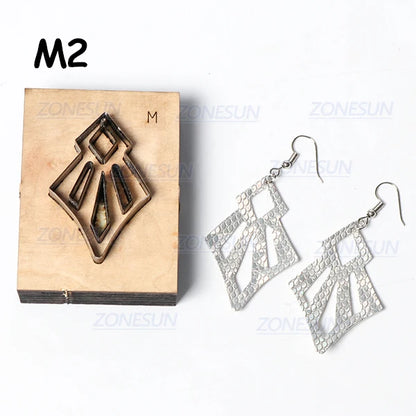 ZONESUN Leather Earring Cutting Die Leaf Paper Art Leather Decoration Tool For Die Cutting Machine DIY Handicraft Cutter