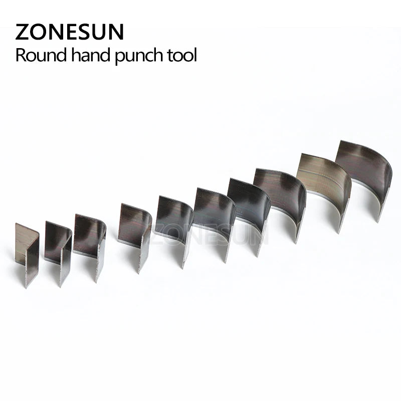 ZONESUN 10pcs/lot Leather Wallet Bag Corner Round Punching Tool Handmade Belt Round Cut Sets DIY Leather  Braclect Corner Punch