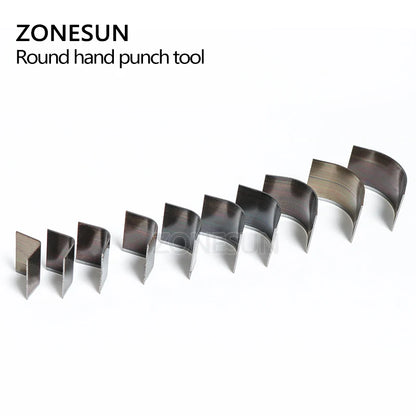 ZONESUN 10pcs/lot Leather Wallet Bag Corner Round Punching Tool Handmade Belt Round Cut Sets DIY Leather  Braclect Corner Punch