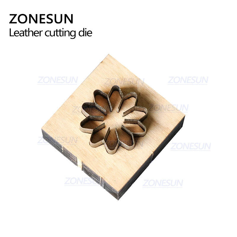 ZONESUN Flower Leather Cutting Die DIY Cut Out Leather Decoration Wood Template Punching Die Cuts Steel Rule Die