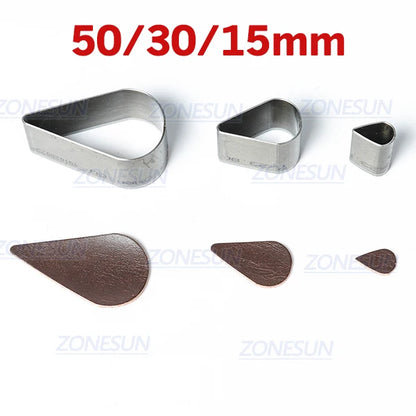 ZONESUN Full Steel Leather Cutting Die Steel Rule Die Heart Star Teardrop Mold Punching Clicker Die For Cutting Out Leather PVC