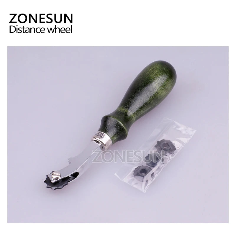 ZONESUN 3mm 4mm 5mm 6mm Leather Cloth Paper Overstitch Wheel DIY Sewing Leather Craft Tool Steel Tooth Type Mark Scraper
