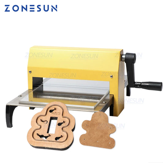 ZONESUN Manual Leather Die Cutting Machine Handmade Earring Die Cuts Embossing Machine For Punching Clicker Die Steel Rule Die