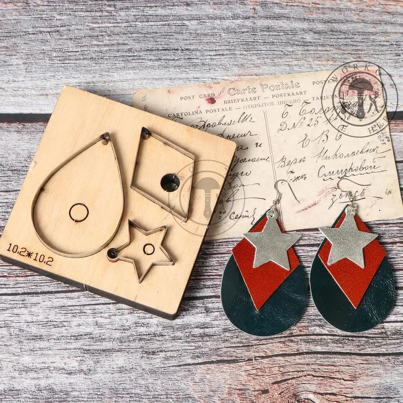 ZONESUN custom leather paper earring decoration cutting steel rule click press die clicker tools handmade handicraft diy