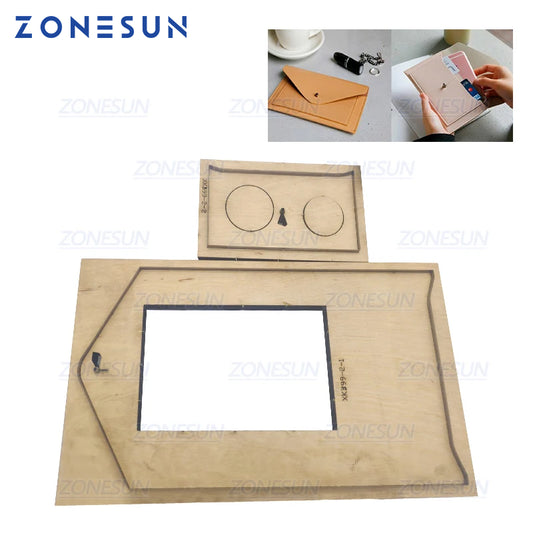 ZONESUN C7 Bank Credit Card Holder Custom Leather Cutting Die Handicraft Punching Tool DIY Paper Clicker Die Wooden Template
