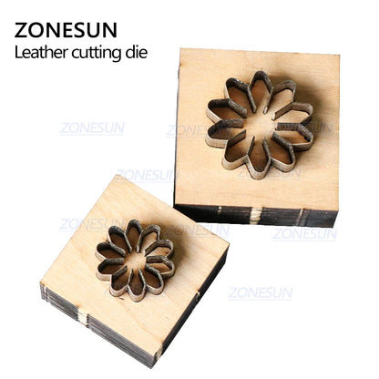 ZONESUN Flower Leather Cutting Die DIY Cut Out Leather Decoration Wood Template Punching Die Cuts Steel Rule Die