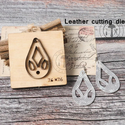 ZONESUN T7 DIY Custom Cutter Leather Earring Cutting Die Leather Cut Out Earring For Steel Rule Die Cutting Machine Press Tools