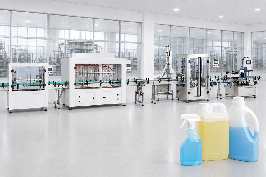 Household and chemical filling line