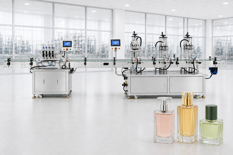 Perfume and fragrance filling line