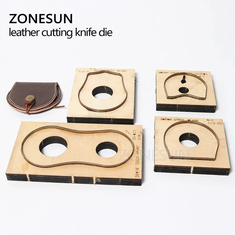 ZONESUN T033 Customized leather cutting die handicraft tool coin purse punch coin pouch cutter mold DIY paper laser knife die