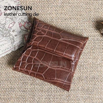 ZONESUN Z101 Customized leather cutting die handicraft tool coin purse punch coin pouch cutter mold DIY paper laser knife die