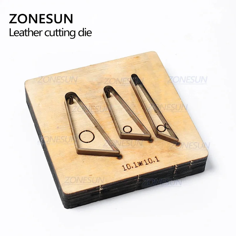 ZONESUN H3 DIY Custom Cutter Leather Earring Cutting Die Leather Cut Out Earring For Steel Rule Die Cutting Machine Press Tools