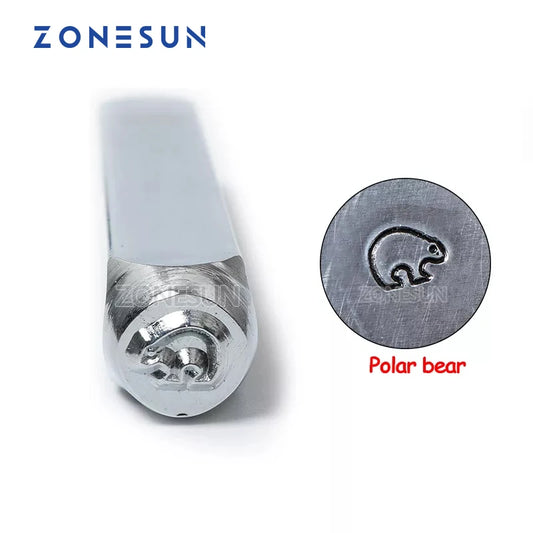 ZONESUN Bear Metal Jewelry Stamping Steel Punch For Leather Ring Bracelet Necklace Metal Stamping Tools For Jewelry