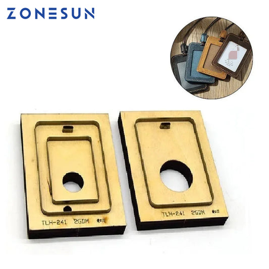 ZONESUN Christmas gift Minimalist Wallet Cutter Leather Crafts Slim Card Holder Steel Blade Cutting Die Wooden Template Die Cut