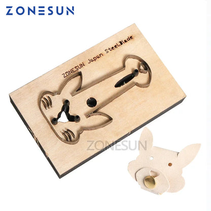 ZONESUN  Rabbit Customized leather cutting die Leather DIY Craft wire earphone collector Wooden Template Punching Cutting Mould