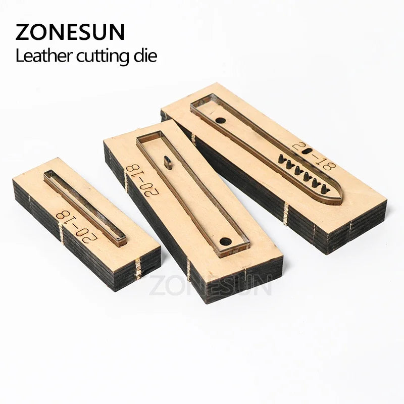 ZONESUN 20-18 Customized leather cutting die Leather DIY Craft supply watchband strap Wooden Template Punching Cutting Mould