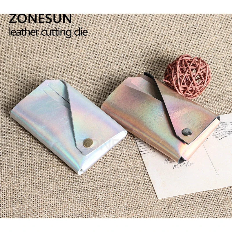 ZONESUN Credit Card holder coin purse Customized leather cutting die handicraft tool punch cutter mold DIY paper wallet cut die