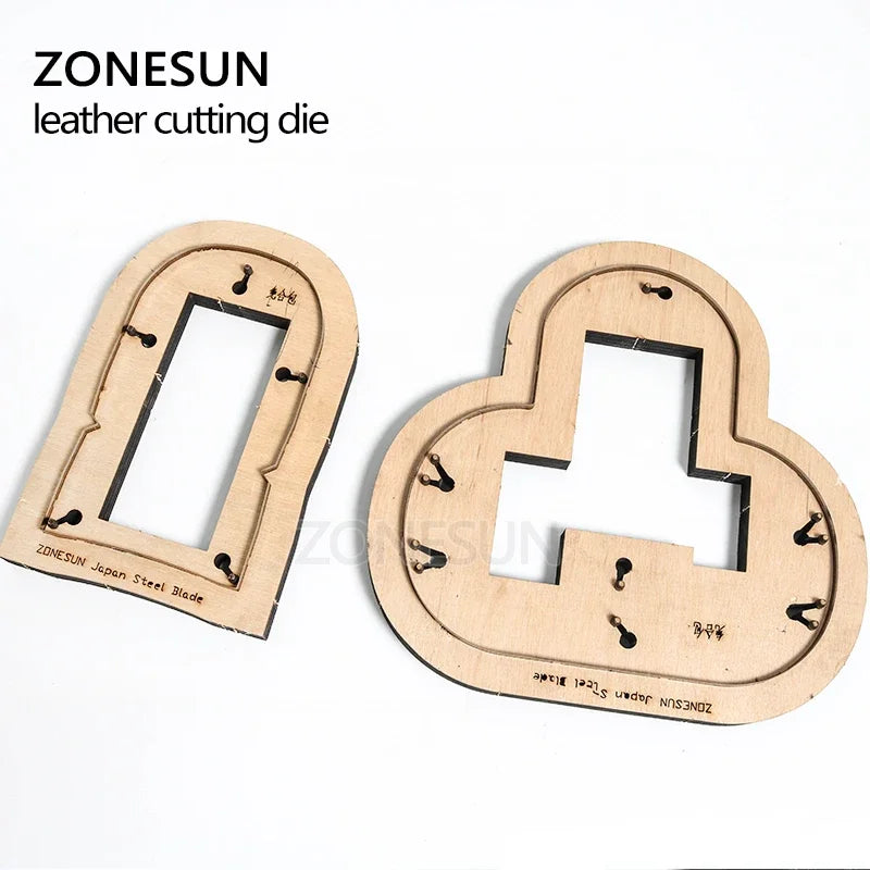 ZONESUN  two-in-one coin purse pouch Customized leather cutting die handicraft tool punch cutter mold DIY paper wallet cut die
