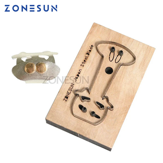 ZONESUN Customized calf leather cutting die Leather DIY Craft wire earphone collector Wooden Template Punching Cutting Mould