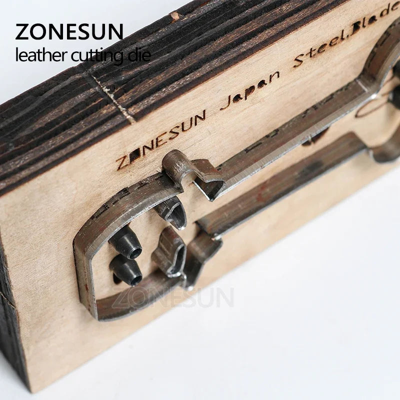 ZONESUN Customized calf leather cutting die Leather DIY Craft wire earphone collector Wooden Template Punching Cutting Mould
