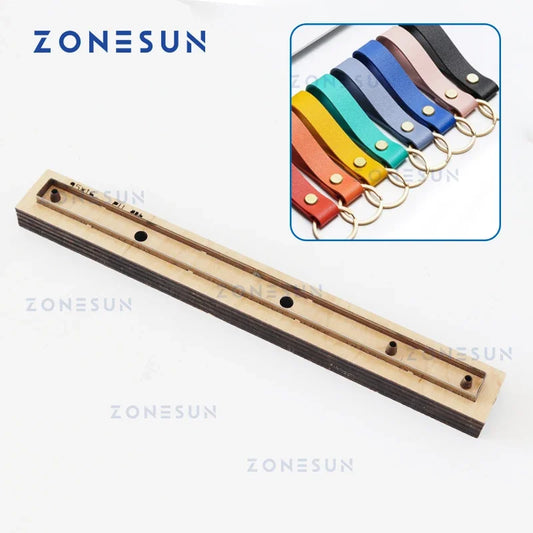 ZONESUN Key Chain Stencil Craft Tools Keychain Wooden Punching Die Handcraft Pendant Template DIY Leather Tool Cutting Mould