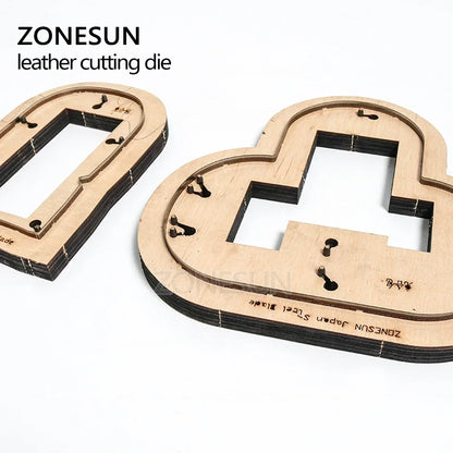 ZONESUN  two-in-one coin purse pouch Customized leather cutting die handicraft tool punch cutter mold DIY paper wallet cut die