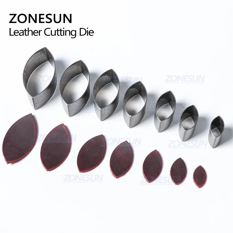 ZONESUN 20/25/30/50mm irregular Iron Blade Rule Die Cut Hole Punch Tool Cutting Mold Dies Cutter for DIY Leather Crafts Belt