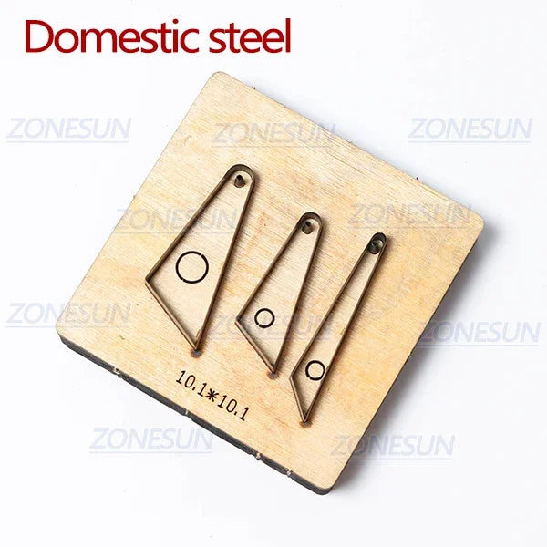 ZONESUN H3 DIY Custom Cutter Leather Earring Cutting Die Leather Cut Out Earring For Steel Rule Die Cutting Machine Press Tools