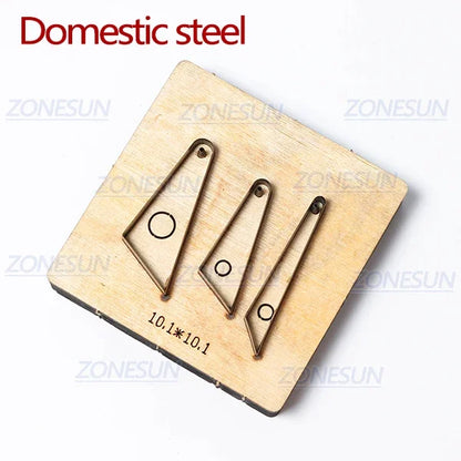 ZONESUN H3 DIY Custom Cutter Leather Earring Cutting Die Leather Cut Out Earring For Steel Rule Die Cutting Machine Press Tools