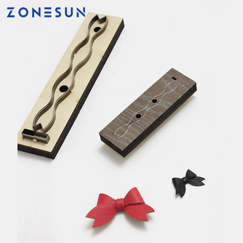 ZONESUN Cute Bow Knife Die Punching Die DIY Mini Bowknot Handmade Leather Template Cutting Mold Practical Handcraft Leather Tool