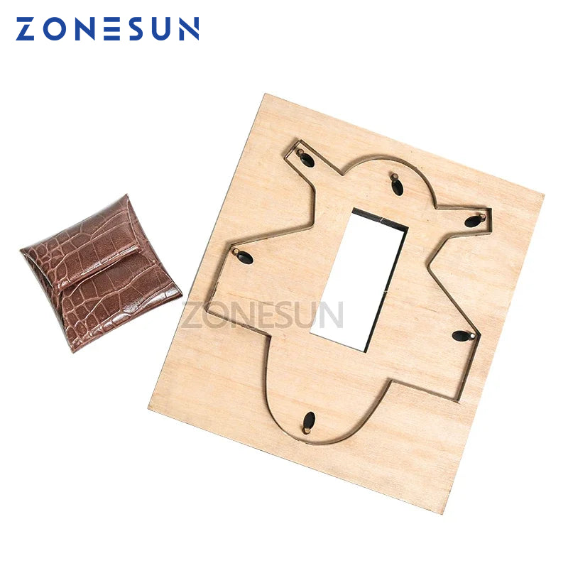 ZONESUN Z101 Customized leather cutting die handicraft tool coin purse punch coin pouch cutter mold DIY paper laser knife die