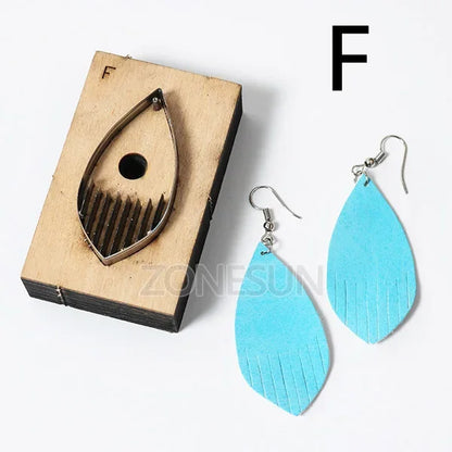 ZONESUN Leather Earring Cutting Die Tassel Steel Rule Die Leather Decoration Tool For Die Cutting Machine DIY Handicraft Cutter