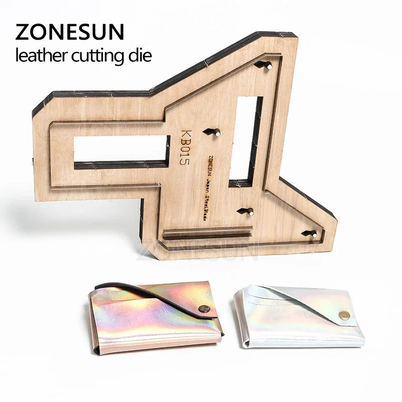 ZONESUN Credit Card holder coin purse Customized leather cutting die handicraft tool punch cutter mold DIY paper wallet cut die
