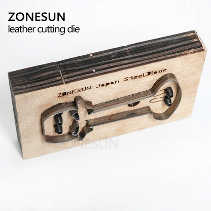 ZONESUN Customized calf leather cutting die Leather DIY Craft wire earphone collector Wooden Template Punching Cutting Mould