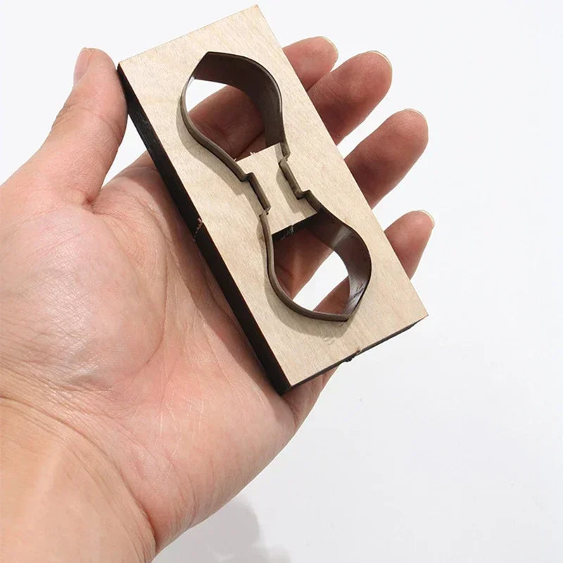 Leather Cutting Mould Zipper, Leather Tool Bag Chain Template, DIY Wooden Punching ,Handcraft Bag Straps Cutting Die