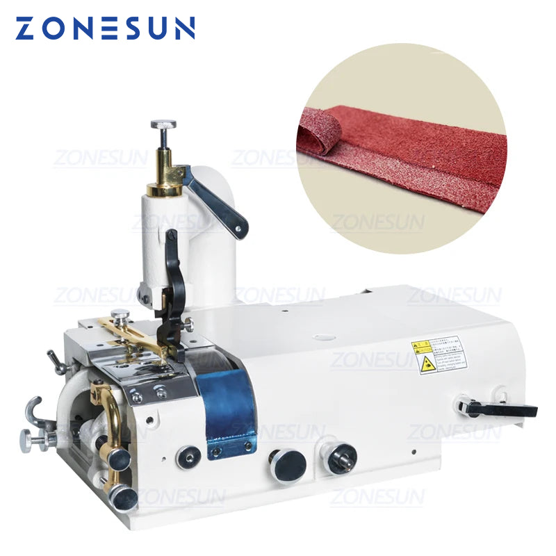 ZONESUN 801 Electric Leather Skiving Machine Bottom Feed Bell Knife Skiver Leather Skiver Vegetable Tanning Scrape Thin Tool