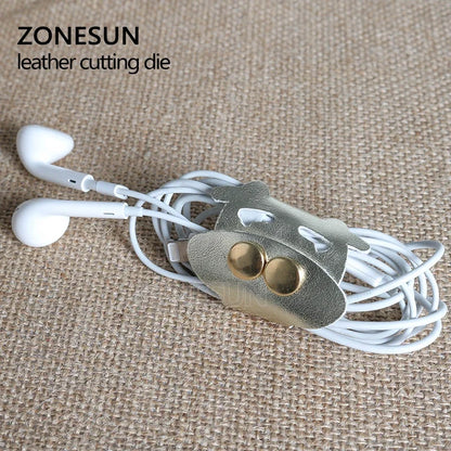 ZONESUN Customized calf leather cutting die Leather DIY Craft wire earphone collector Wooden Template Punching Cutting Mould