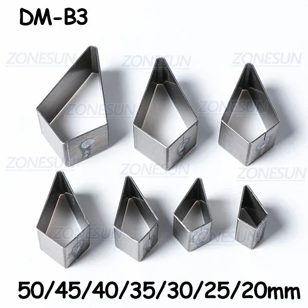 ZONESUN 20/25/30/50mm irregular Iron Blade Rule Die Cut Hole Punch Tool Cutting Mold Dies Cutter for DIY Leather Crafts Belt